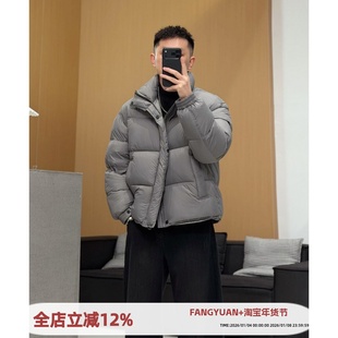 2025新款冬季高充绒量泡芙羽绒服男款宽松休闲面包服加厚保暖外套