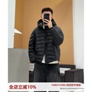 保暖连帽外套潮 宽松休闲双拉链短款 2025冬季 轻量化排骨羽绒服男士
