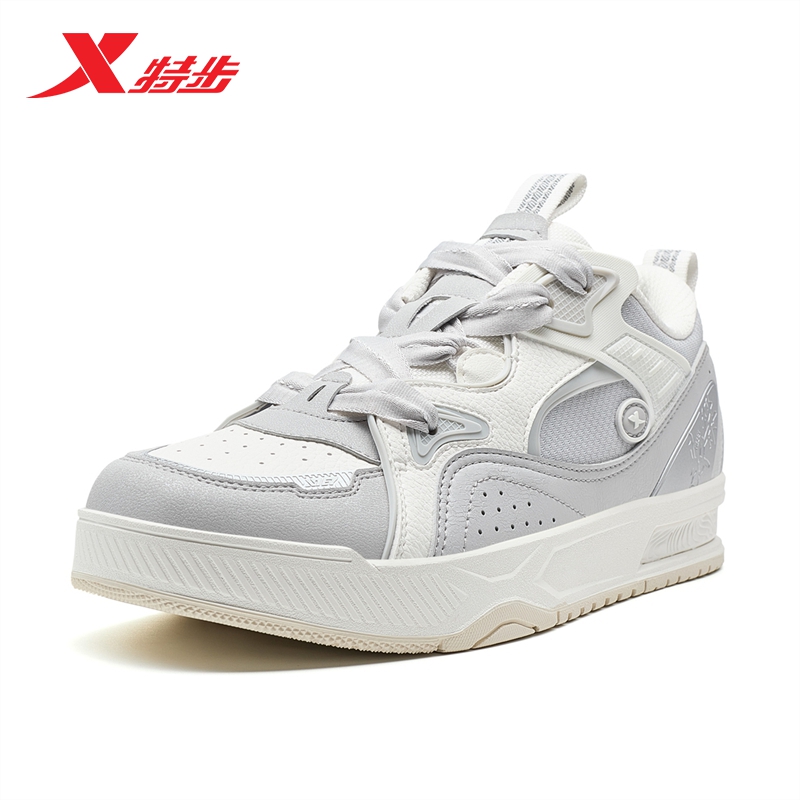 特步驭桀PLUS新款板鞋舒适保暖休闲鞋运动鞋男975119310044
