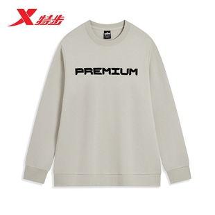 特步未来构想秋季新款圆领透气休闲套头卫衣男976429920226