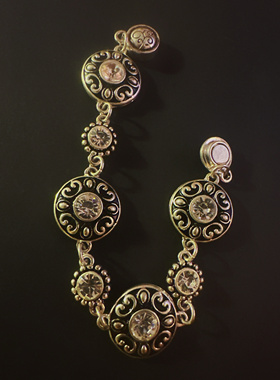 洛可可宫廷雕花复古古典质感吸铁石手链【设计师作品/满百包邮】