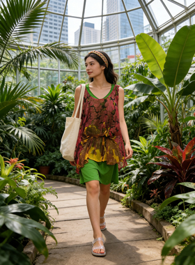 【清仓】100%桑蚕丝夏季新款假两件套设计感拼撞色连衣裙可爱遮肉