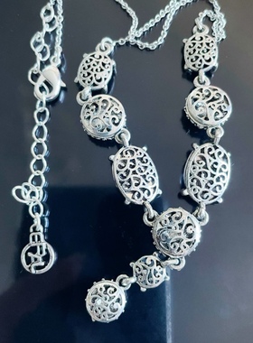 法国品牌打标正品正反两用雕花重工精致项链【满百包邮独家孤品】