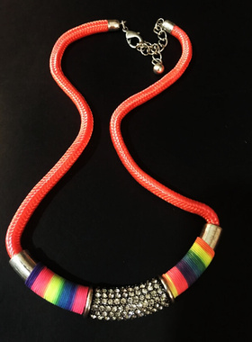 鲜艳编织独家孤品锁骨链满百包邮