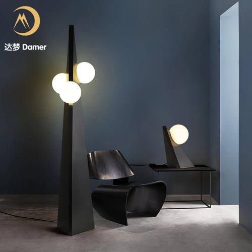 意式极简创意样板房落地灯