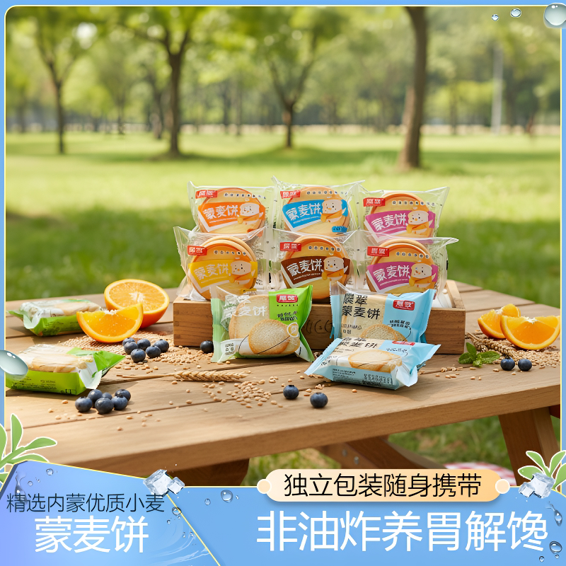 晨翠8口味非油炸蒙麦饼独立装
