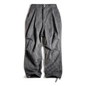 大宽松阔腿裤 Smith 版 480克超厚棉布裂纹水洗做旧 Baggy 防风冬季