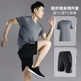 Светоотражающий дышащий быстросохнущий комплект для спортзала для тренировок, короткий рукав