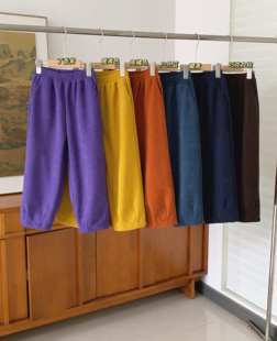 厚款 潮宝好货25年秋冬男女童加绒灯芯绒休闲裤 中大童宽松直筒长裤