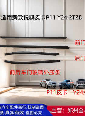 郑州汽车新款锐骐P11 Y24 2TZD前后车门玻璃外压条防刮水胶条配件