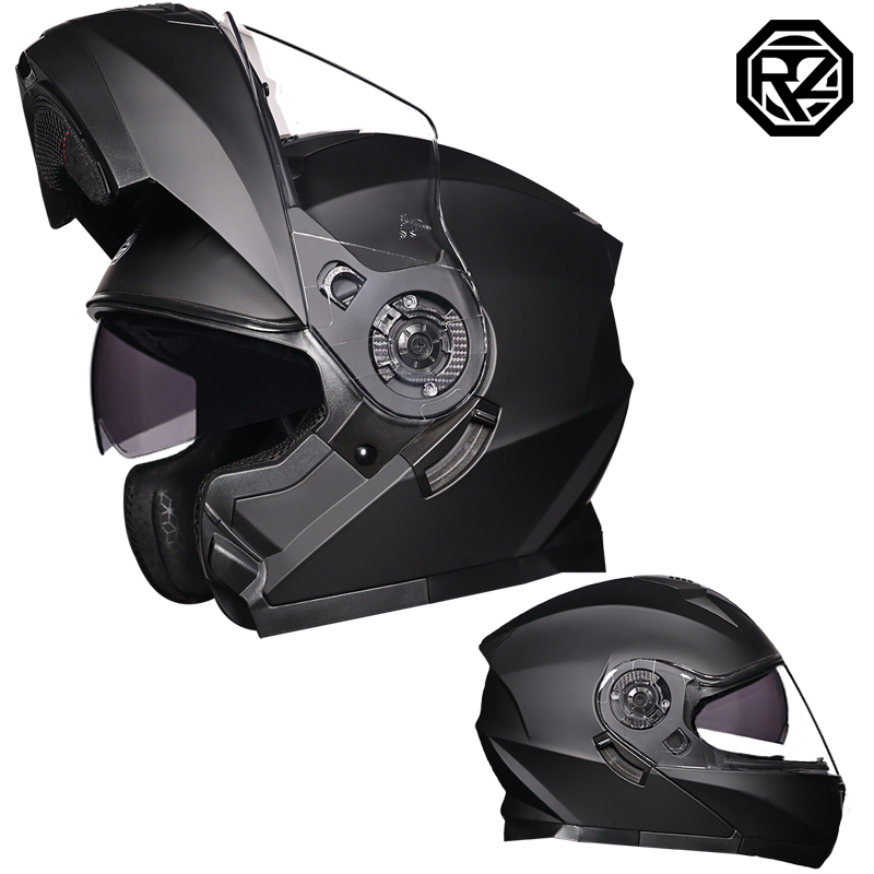 ORZ头盔个性潮流电动车酷炫尾翼可加蓝牙犄角3c双镜四季全盔情侣