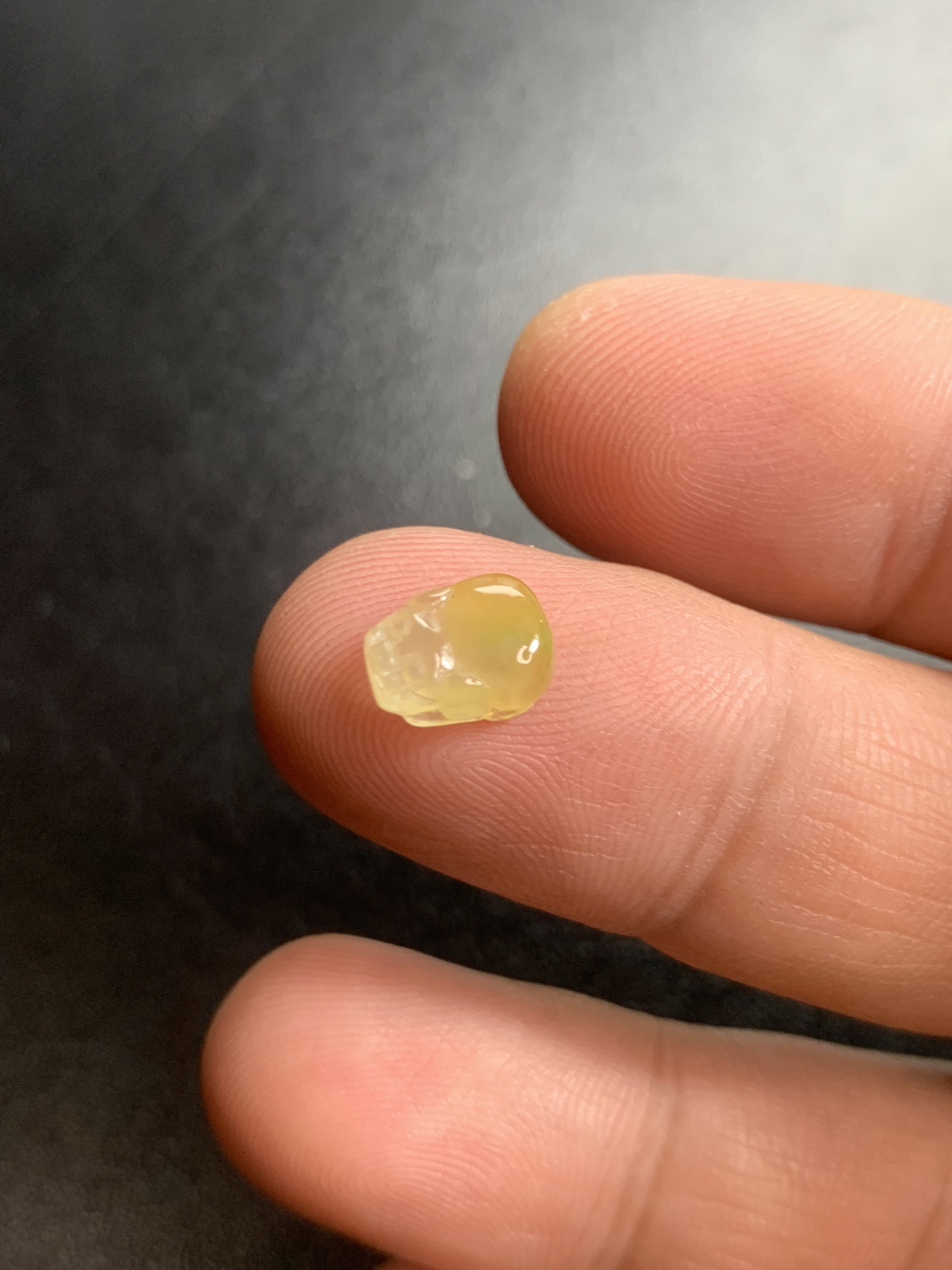 冰黄翡小貔貅缅甸天然翡翠A货现货