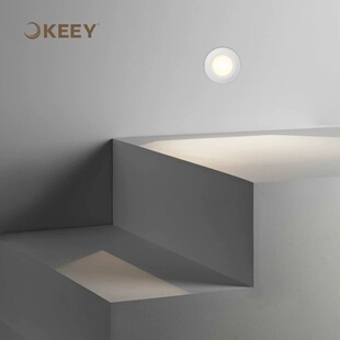 企一照明led地脚灯嵌入式低压24V台阶氛围灯走廊楼梯踏步小夜灯1W