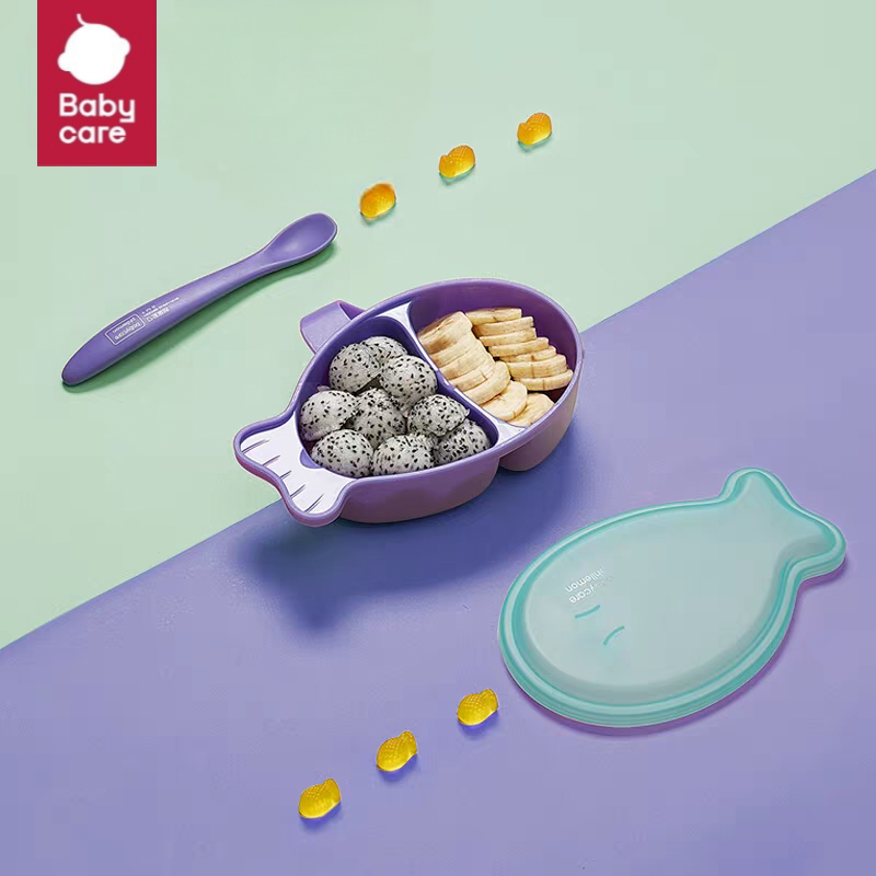 babycare婴儿外出碗勺套装便携儿童餐具宝宝吃饭辅食碗防摔分格碗,婴童用品,儿童餐具,淘宝优惠券,粉丝福利购,淘宝优惠卷