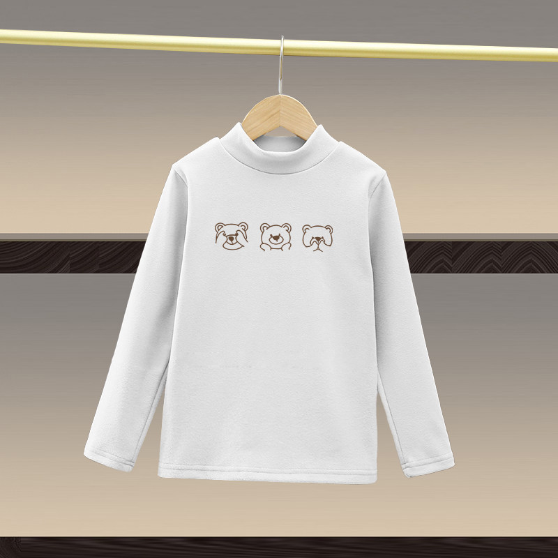 남아 양면 독일 벨벳 하프 터틀넥 밑단 셔츠 아동복 아동  가을 의류 긴팔 티셔츠 상의 가을 의류