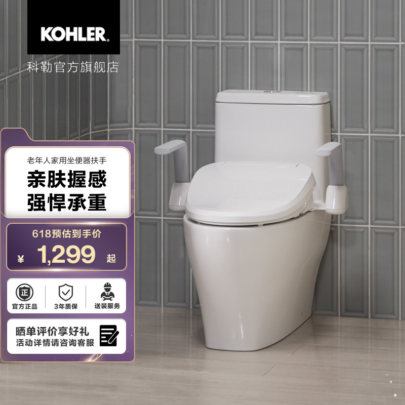 科勒老年人家用卫生间坐便器扶手马桶扶手22091T