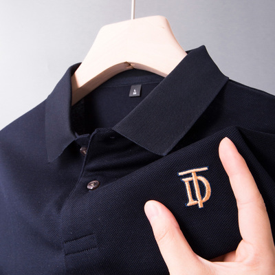 男士夏装短袖莱赛尔爸爸带领子