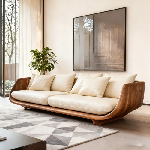 新中式全实木沙发组合