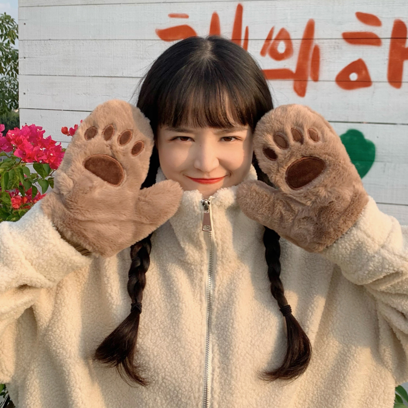 2022爆款猫爪手套可爱冬天骑车