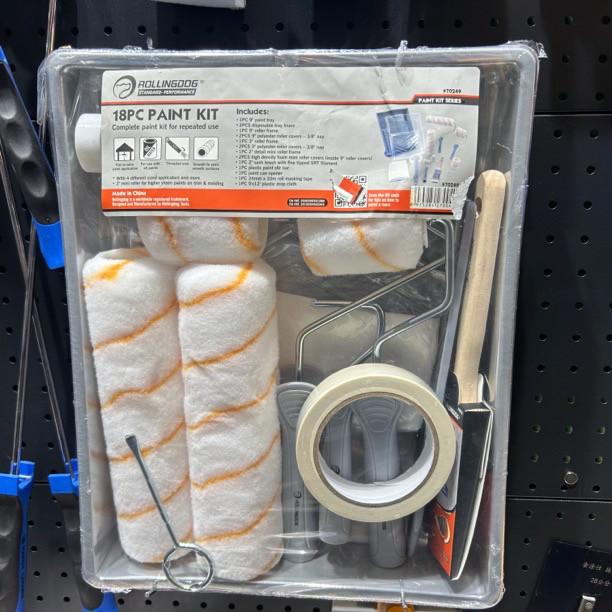 滚动狗乳胶漆滚筒刷套装 内墙精装修油漆托盘超细纤维滚刷组套