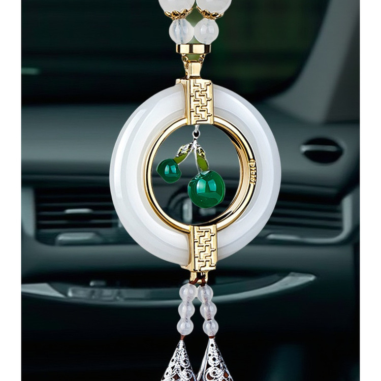 葫芦汽车挂件保平安高档车内挂饰弥勒佛创意男女车载后视镜吊坠