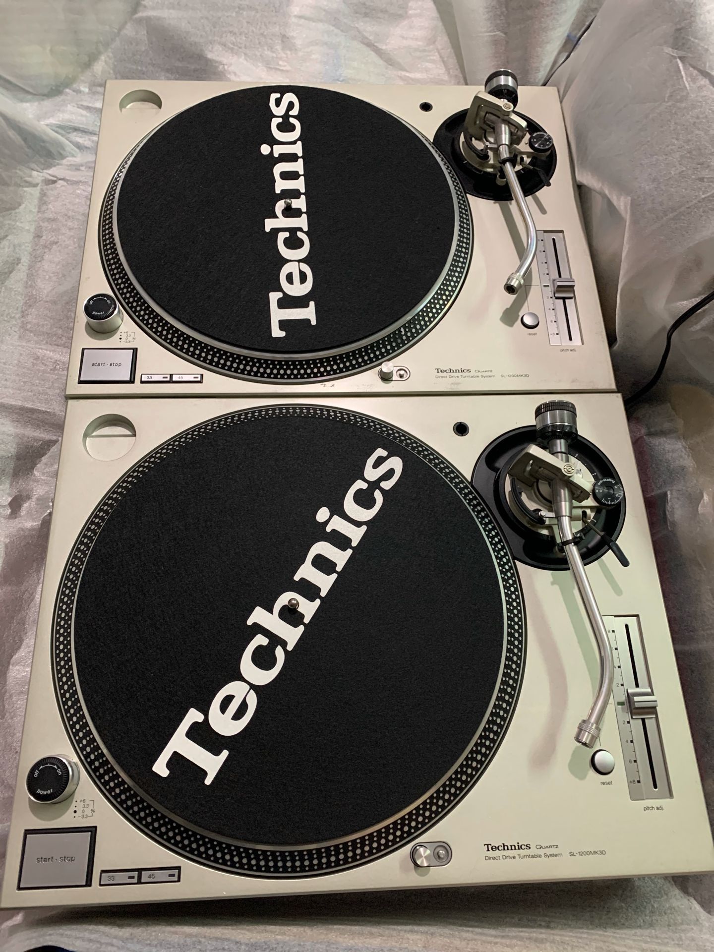 二手松下technics 1200mk3d黑胶唱机打碟机一对日本原电100v现货