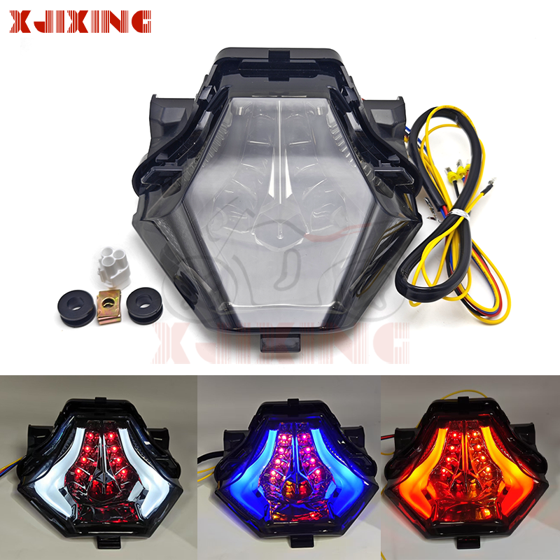 适用雅马哈YZF R3 R25 MT03 MT07 改装眼镜蛇后尾灯 刹车灯转向灯