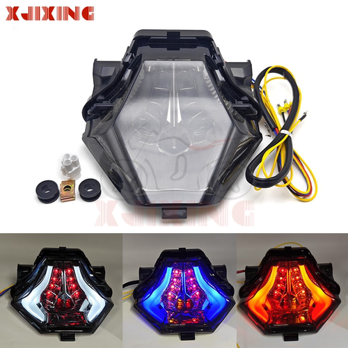 适用雅马哈YZF R3 R25 MT03 MT07 改装眼镜蛇后尾灯 刹车灯转向灯