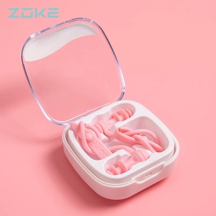 zoke洲克游泳耳塞挂绳专业女防丢防水泳镜神器儿童防进水隔音耳套