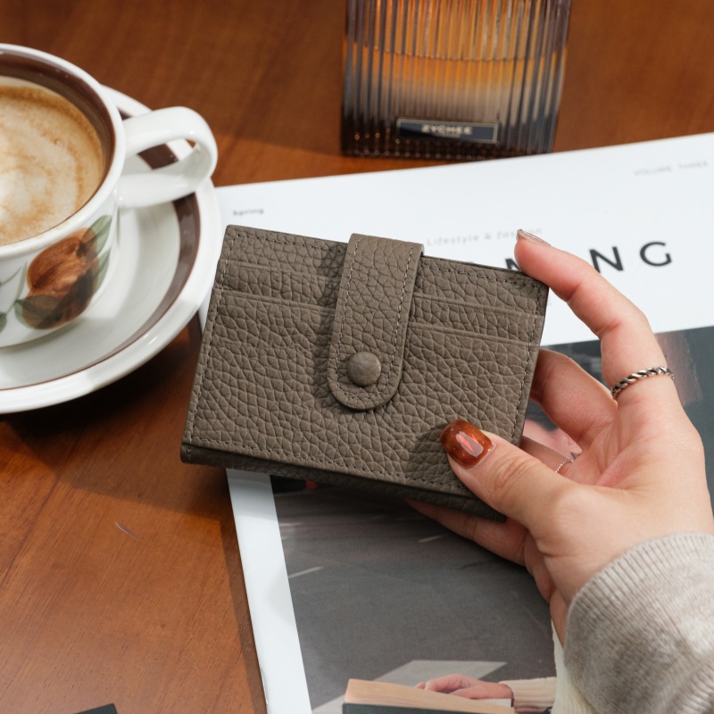 韩国代购东大门BUCKSLEATHER真皮卡包2025新款牛皮零钱包女两折包