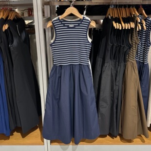 女装2026春夏新款拼接收腰显瘦连衣裙A字无袖背心裙子484887