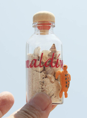 热卖马尔代夫旅游纪念品创意沙瓶漂流瓶多款送亲朋好友伴手礼物