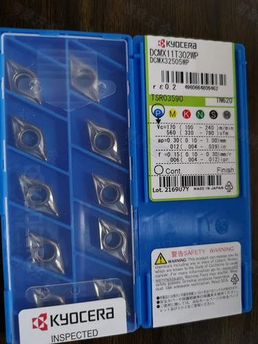 现货DCMX11T302WP TN620京瓷0.2角55度金属陶瓷精车钢件带修光刃