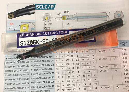 原装台湾三井95度/镗孔刀杆装CCGT04刀片/S1206K-SCLCR-04K-L14