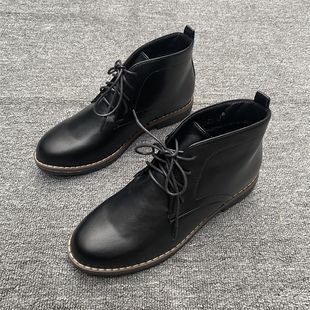 新款复古英伦风女鞋秋季单鞋女休闲小皮鞋女士百搭绑带工作韩版鞋