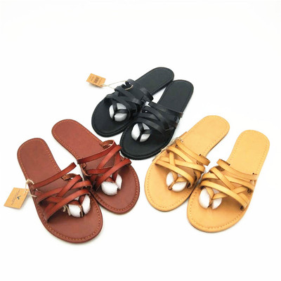 外贸新款平底美国拖鞋