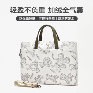 高档商务手提电脑包女适用苹果笔记本macbook air Pro13手提包华为mate book14英寸联想小新Air15.6公文包男