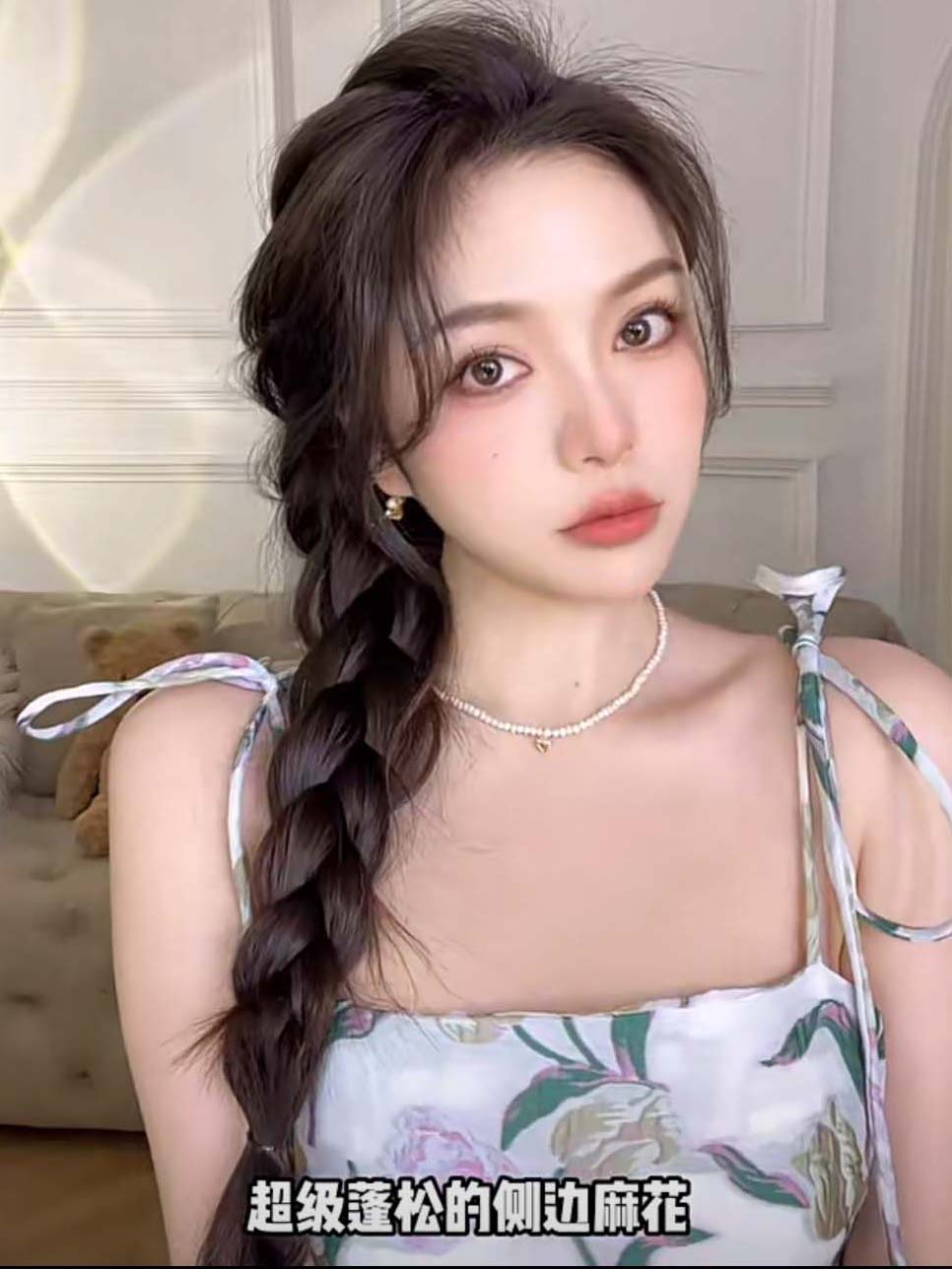 蓬松加宽麻花辫 高马尾假发 长辫子脏辫 粗三股辫仿真发摄影