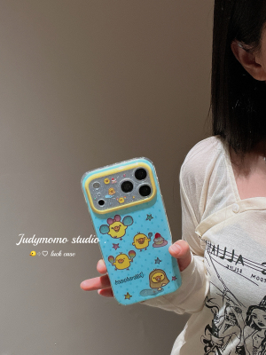 小众ins可爱卡通小黄鸭适用16promaxiPhone16pro手机壳新款17防摔全包15pro少女14软壳