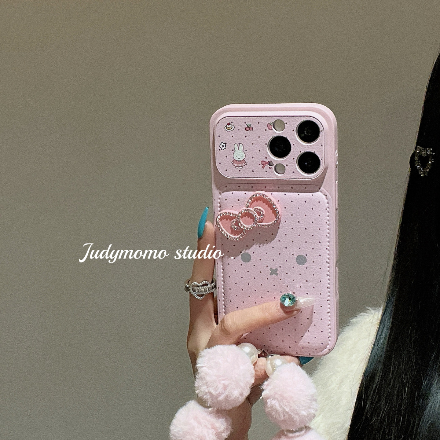 ins法式初秋碎花棕色毛绒兔苹果17promax手机壳适用iPhone16新款15pro全包防摔14磨砂少女,3C数码配件,手机保护套/壳,淘宝优惠券,粉丝福利购,淘宝优惠卷