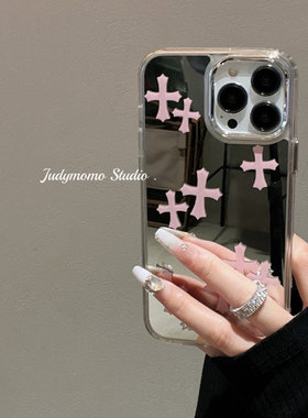 冷淡风ins甜酷辣妹镜面适用17promax手机壳16promax苹果13新款14防摔女