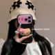 ins粉黑爱心波点萌萌可爱KT猫适用iPhone17promax手机壳15pro苹果17新款 16少女心全包14