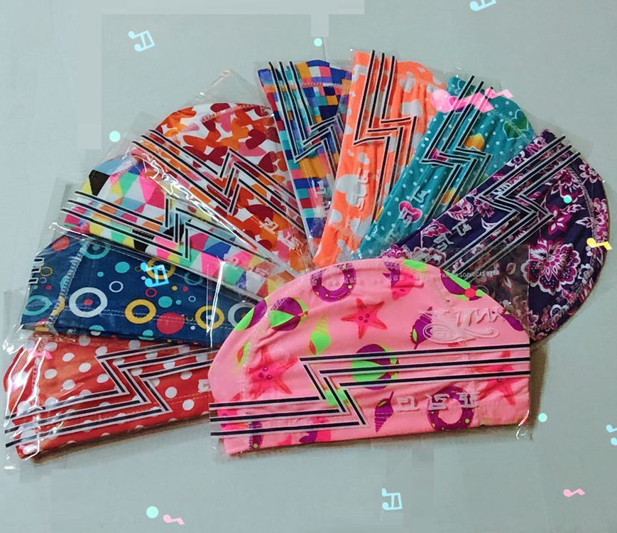 可尼亚 泳帽 氨纶尼龙帽 布帽优质不勒头透气 男女通用