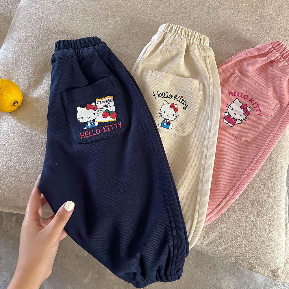 2026春秋新款女童运动休闲裤小童装宝宝卡通长裤儿童束脚卫裤洋气,童装/婴儿装/亲子装,裤子,淘宝优惠券,粉丝福利购,淘宝优惠卷