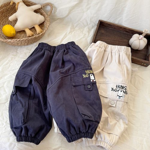 2025冬新款儿童加绒长裤