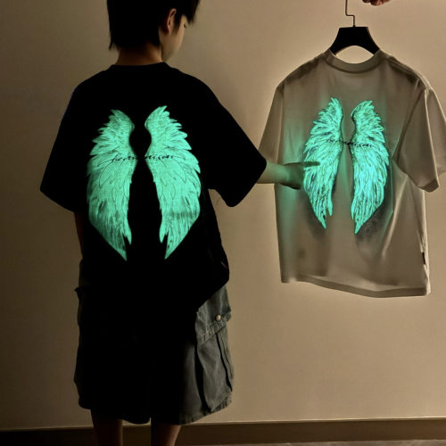 辰妈儿童短袖男童2026夏季韩版夜光印花t恤宝宝帅气上衣潮酷童装