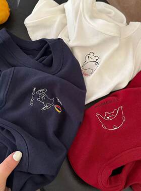 2026夏季儿童背心男小童高弹卡通上衣纯棉纯色宝宝女无袖t恤薄款