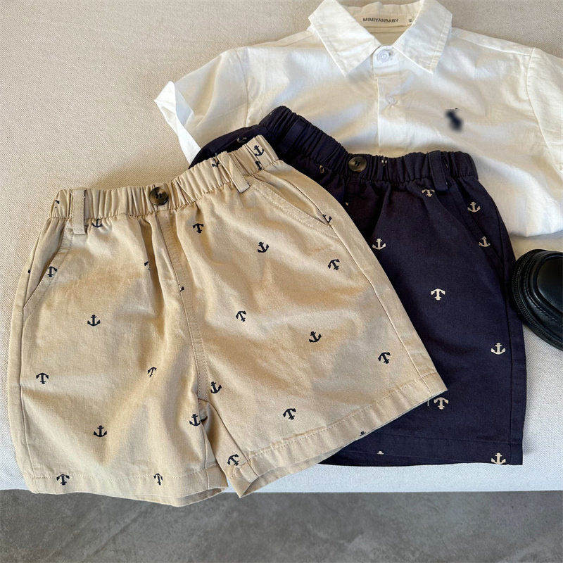 2026夏新款儿童裤子男女童韩版潮牌棉布裤宝宝洋气休闲短裤沙滩裤