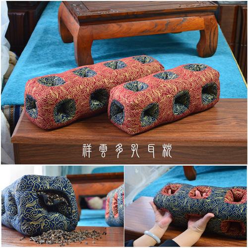 平遥古城多孔耳枕玲珑枕不压耳朵枕透气助眠颈椎枕荞麦壳枕头安神 - 封面