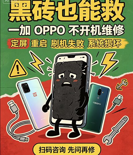 适用于Oppo 一加手机刷机黑砖维修